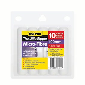Uni-Pro Little Ripper Microfibre Roller Cover 4mm x 100mm 10 Pack